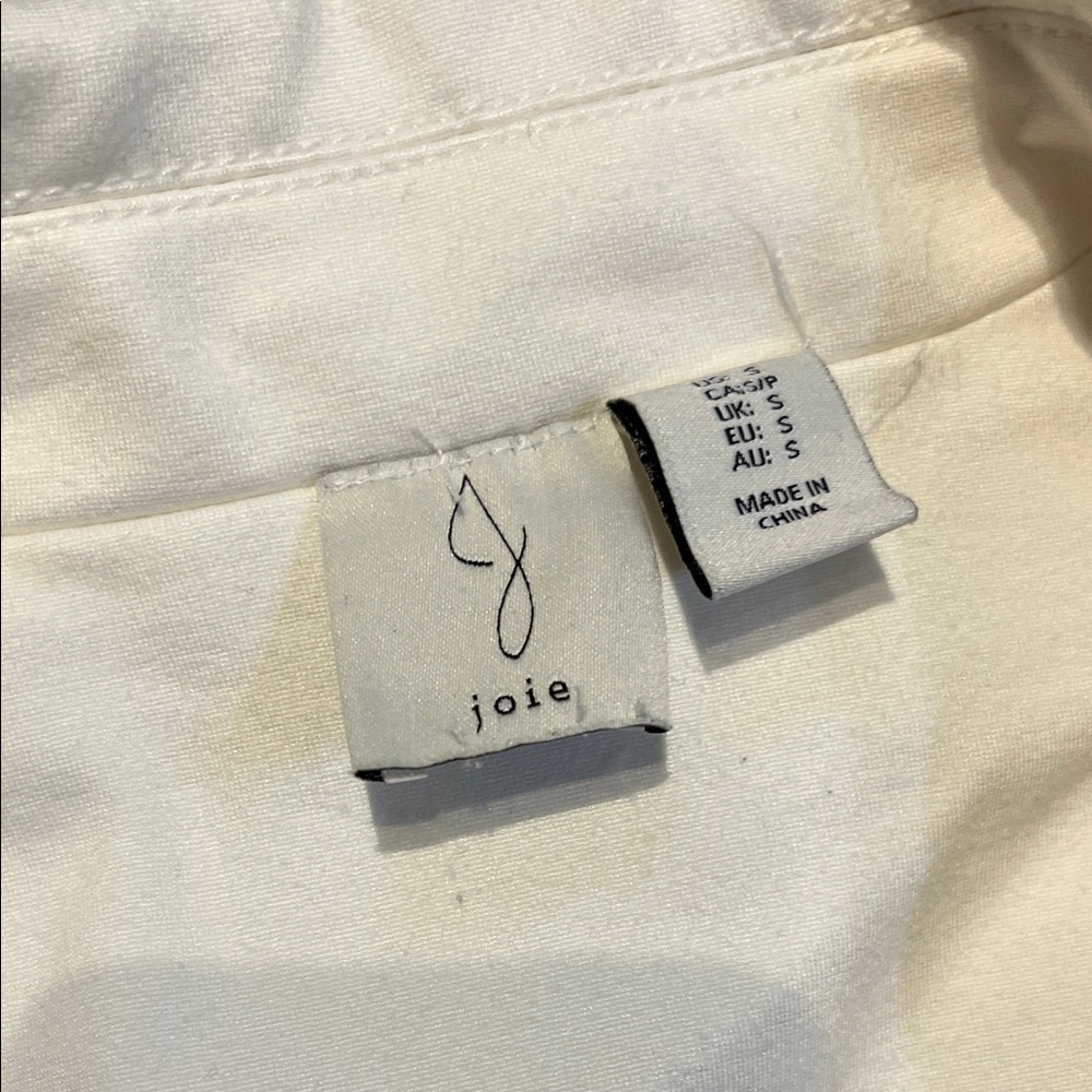 Joie White Women's Tailored Blazer with Gold Buttons - Picture 2 of 3
